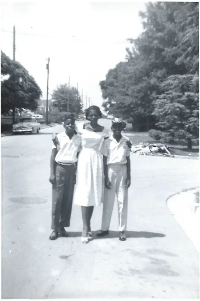 Dolores with Aaron and Larry on Prosperity street