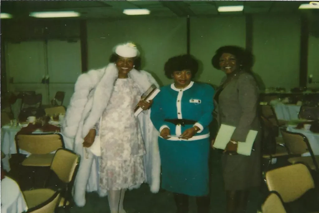 Dolores with friends at a luncheon