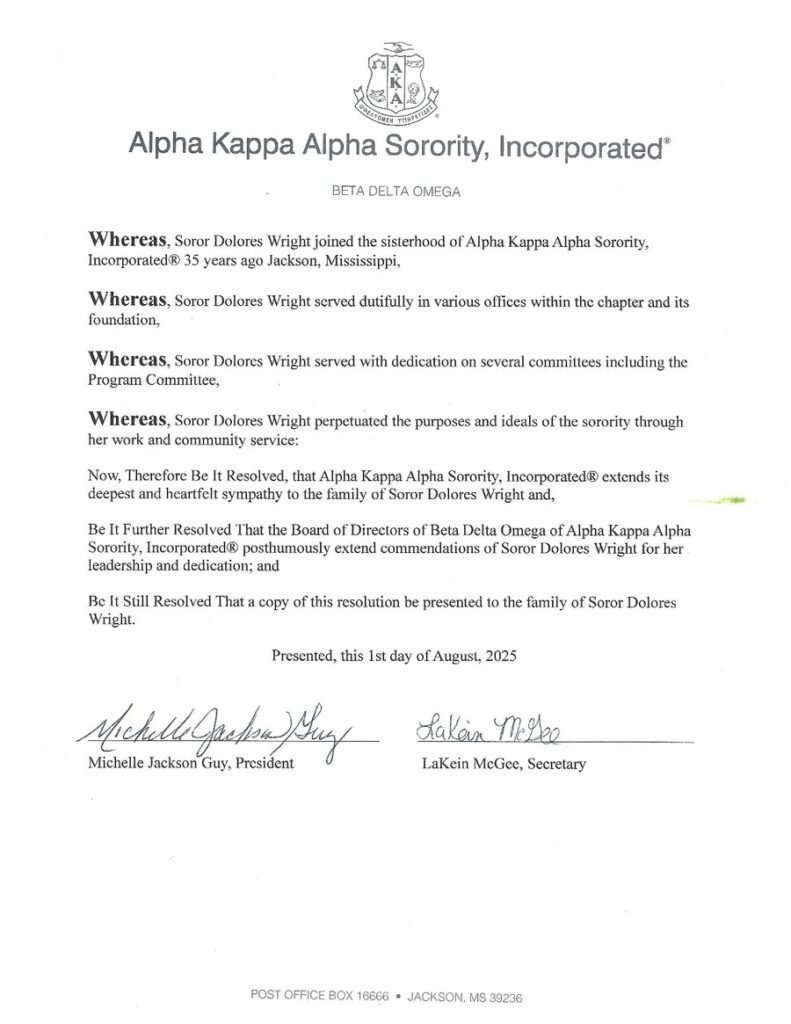 Alpha Kappa Alpha Sorority, Inc. tribute document